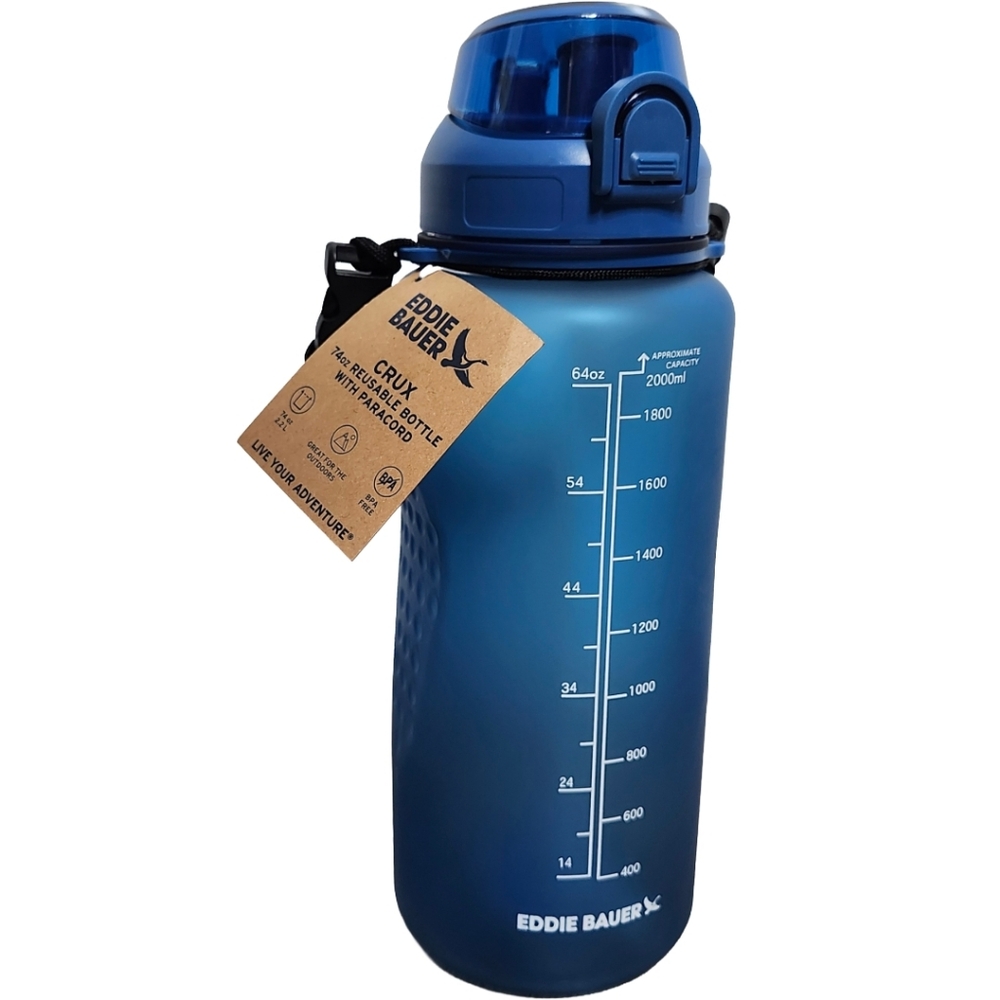 Eddie Bauer 74 oz Water Bottle with Paracord 2.2L Camping Hiking Outdoor Travel